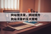 网站搜流量，揭秘提升网站流量的五大策略