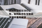 揭秘网站优化SEO公司,如何助您在互联网浪潮中乘风破浪 揭秘网站优化SEO公司,如何助您在互联网浪潮中乘风破浪