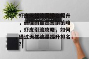 虾皮天然流量排名提升,最佳的自然营销策略,虾皮引流攻略,如何通过天然流量提升排名?