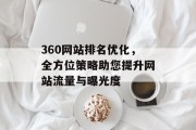 360网站排名优化,全方位策略助您提升网站流量与曝光度 360网站排名优化,全方位策略助您提升网站流量与曝光度