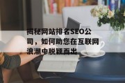 揭秘网站排名SEO公司,如何助您在互联网浪潮中脱颖而出 揭秘网站排名SEO公司,如何助您在互联网浪潮中脱颖而出