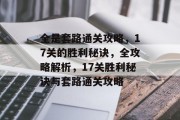 全是套路通关攻略，17关的胜利秘诀，全攻略解析，17关胜利秘诀与套路通关攻略