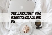 淘宝上新无流量?揭秘店铺运营的五大流量密码! 淘宝上新无流量?揭秘店铺运营的五大流量密码!