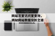 网站流量访问量查询,揭秘网站数据分析之道 网站流量访问量查询,揭秘网站数据分析之道