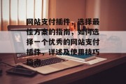 网站支付插件,选择最佳方案的指南,如何选择一个优秀的网站支付插件,详述及使用技巧指南 网站支付插件,选择最佳方案的指南,如何选择一个优秀的网站支付插件,详述及使用技巧指南