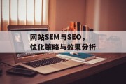 网站SEM与SEO,优化策略与效果分析 网站SEM与SEO,优化策略与效果分析