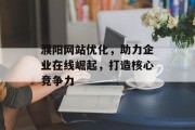 濮阳网站优化，助力企业在线崛起，打造核心竞争力
