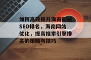 如何高效提升海南网站SEO排名,海南网站优化,提高搜索引擎排名的策略与技巧 如何高效提升海南网站SEO排名,海南网站优化,提高搜索引擎排名的策略与技巧
