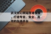 武汉放心网站搭建模板,打造专业、安全、高效的在线平台 武汉放心网站搭建模板,打造专业、安全、高效的在线平台