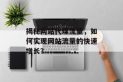 揭秘网站代理流量，如何实现网站流量的快速增长？