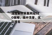 深度解析采集网站SEO策略,提升流量,优化排名 深度解析采集网站SEO策略,提升流量,优化排名