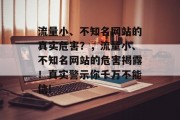 流量小、不知名网站的真实危害?,流量小、不知名网站的危害揭露!真实警示你千万不能信! 流量小、不知名网站的真实危害?,流量小、不知名网站的危害揭露!真实警示你千万不能信!
