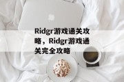 Ridgr游戏通关攻略,Ridgr游戏通关完全攻略 Ridgr游戏通关攻略,Ridgr游戏通关完全攻略
