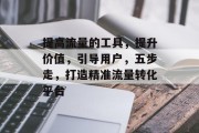 提高流量的工具,提升价值,引导用户,五步走,打造精准流量转化平台 提高流量的工具,提升价值,引导用户,五步走,打造精准流量转化平台