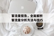 客流量报告,全面解析客流量分析方法与技巧 客流量报告,全面解析客流量分析方法与技巧