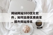 揭秘网站SEO优化软件，如何选择优质商家，提升网站排名