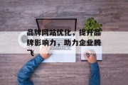 品牌网站优化,提升品牌影响力,助力企业腾飞 品牌网站优化,提升品牌影响力,助力企业腾飞