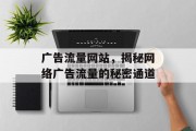 广告流量网站,揭秘网络广告流量的秘密通道 广告流量网站,揭秘网络广告流量的秘密通道