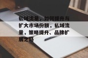 私域流量,如何提升与扩大市场份额,私域流量,策略提升、品牌扩展之路 私域流量,如何提升与扩大市场份额,私域流量,策略提升、品牌扩展之路