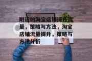 附近的淘宝店铺提升流量,策略与方法,淘宝店铺流量提升,策略与方法分析