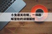 小兔通关攻略，一场趣味冒险的详细解析