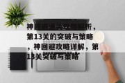 神回避通关攻略解析,第13关的突破与策略,神回避攻略详解,第13关突破与策略 神回避通关攻略解析,第13关的突破与策略,神回避攻略详解,第13关突破与策略