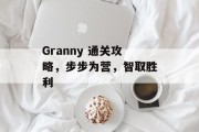 Granny 通关攻略，步步为营，智取胜利
