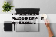 2023年度分类信息网站综合排名解析，探索行业风向标
