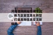 河南咨询网站搭建平台，助力企业信息化转型，打造高效信息交流新格局