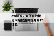 深入解析nofollow标签，如何有效优化网站权重并提升用户体验