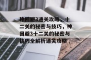 神回避3通关攻略，十二关的秘密与技巧，神回避3十二关的秘密与技巧全解析通关攻略