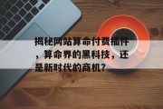 揭秘网站算命付费插件，算命界的黑科技，还是新时代的商机？