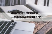 半年蜕变，流量翻倍——揭秘网站流量增长之道