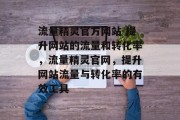 流量精灵官方网站-提升网站的流量和转化率，流量精灵官网，提升网站流量与转化率的有效工具