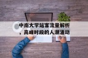 中南大学站客流量解析,高峰时段的人潮涌动 中南大学站客流量解析,高峰时段的人潮涌动
