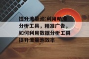 提升流量池:利用精准分析工具,精准广告,如何利用数据分析工具提升流量池效率 提升流量池:利用精准分析工具,精准广告,如何利用数据分析工具提升流量池效率