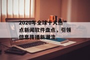 2020年全球十大热点新闻软件盘点,引领信息传播新潮流 2020年全球十大热点新闻软件盘点,引领信息传播新潮流