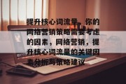 提升核心词流量,你的网络营销策略需要考虑的因素,网络营销,提升核心词流量的关键因素分析与策略建议