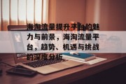 海淘流量提升平台的魅力与前景,海淘流量平台,趋势、机遇与挑战的深度分析
