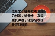 流量宝,提升挂机速度的利器,流量宝,高效挂机神器,让你轻松提升游戏体验