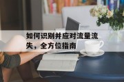 如何识别并应对流量流失,全方位指南 如何识别并应对流量流失,全方位指南