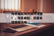 淘系崛起如何提升流量？，淘系崛起，流量关键策略攻略