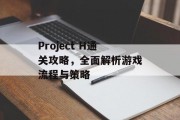 Project H通关攻略，全面解析游戏流程与策略