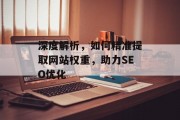 深度解析，如何精准提取网站权重，助力SEO优化