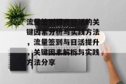 流量签到提升日活的关键因素分析与实践方法,流量签到与日活提升,关键因素解析与实践方法分享 流量签到提升日活的关键因素分析与实践方法,流量签到与日活提升,关键因素解析与实践方法分享