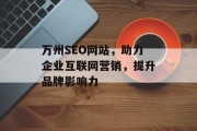 万州SEO网站,助力企业互联网营销,提升品牌影响力 万州SEO网站,助力企业互联网营销,提升品牌影响力
