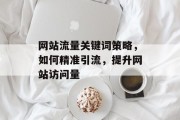 网站流量关键词策略,如何精准引流,提升网站访问量 网站流量关键词策略,如何精准引流,提升网站访问量