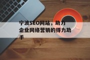 宁波SEO网站，助力企业网络营销的得力助手