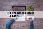 多元化客流量渠道助力企业腾飞 多元化客流量渠道助力企业腾飞
