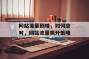 网站流量剧增,如何应对,网站流量飙升策略 网站流量剧增,如何应对,网站流量飙升策略
